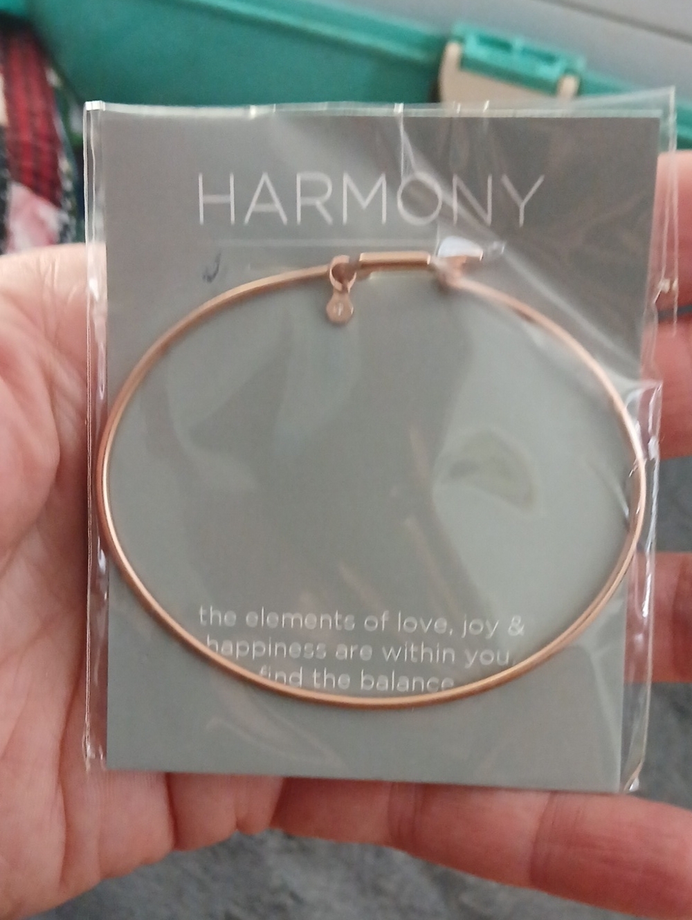 Origami Owl Rose Gold Harmony Slim Bangle Bracelet